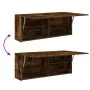 Mueble pared baño madera ingeniería roble ahumado 100x25x40 cm de , Tocadores de baño - Ref: Foro24-860107, Precio: 72,50 €, ...