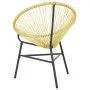 Silla redonda Acapulco ratán sintético beige de vidaXL, Sillas de jardín - Ref: Foro24-313139, Precio: 78,82 €, Descuento: %