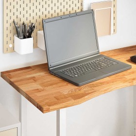 Tablero escritorio rectangular madera maciza roble marrón claro de , Tableros para mesas - Ref: Foro24-4009018, Precio: 75,12...
