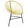 Silla redonda Acapulco ratán sintético beige de vidaXL, Sillas de jardín - Ref: Foro24-313139, Precio: 78,82 €, Descuento: %
