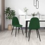 Sillas de comedor 2 unidades terciopelo verde oscuro en Sillas de comedor | Comprar online en Foru.es