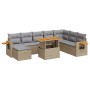 Set sofás jardín y cojines 7 pzas ratán sintético acacia beige de , Conjuntos de jardín - Ref: Foro24-3327636, Precio: 613,74...