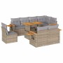 Set sofás jardín y cojines 9 pzas ratán sintético acacia beige de , Conjuntos de jardín - Ref: Foro24-3327615, Precio: 689,87...