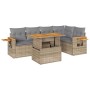 Set sofás jardín y cojines 5 pzas ratán sintético acacia beige de , Conjuntos de jardín - Ref: Foro24-3327601, Precio: 459,93...