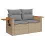 Set sofás jardín y cojines 5 pzas ratán sintético acacia beige de , Conjuntos de jardín - Ref: Foro24-3327601, Precio: 459,93...
