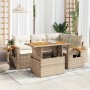 Set sofás jardín y cojines 4 pzas ratán sintético acacia beige de , Conjuntos de jardín - Ref: Foro24-3327593, Precio: 432,77...