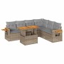 Set sofás jardín y cojines 6 pzas ratán sintético acacia beige de , Conjuntos de jardín - Ref: Foro24-3327608, Precio: 519,24...