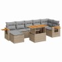 Set sofás jardín y cojines 8 pzas ratán sintético acacia beige de , Conjuntos de jardín - Ref: Foro24-3327629, Precio: 570,85...