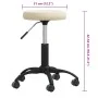 Taburete de masajes terciopelo Crema de , Sillones de masaje - Ref: Foro24-3085737, Precio: 55,31 €, Descuento: %