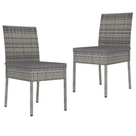 Sillas de comedor de jardín 2 unidades ratán sintético gris de vidaXL, Sillas de jardín - Ref: Foro24-315108, Precio: 100,51 ...