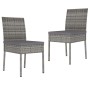 Sillas de comedor de jardín 2 unidades ratán sintético gris de vidaXL, Sillas de jardín - Ref: Foro24-315108, Precio: 100,42 ...