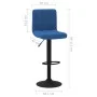 Taburete de cocina de terciopelo azul de , Taburetes de cocina - Ref: Foro24-334298, Precio: 71,83 €, Descuento: %