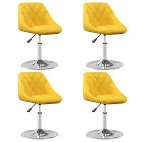 Sillas de comedor giratorias 4 uds terciopelo amarillo mostaza de , Sillas de comedor - Ref: Foro24-3088765, Precio: 188,40 €...