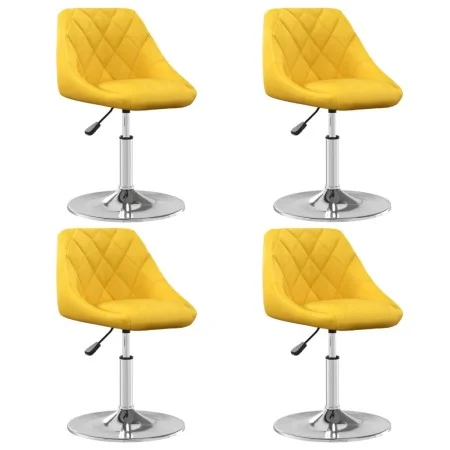Sillas de comedor giratorias 4 uds terciopelo amarillo mostaza de , Sillas de comedor - Ref: Foro24-3088765, Precio: 188,40 €...
