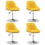 Sillas de comedor giratorias 4 uds terciopelo amarillo mostaza de , Sillas de comedor - Ref: Foro24-3088765, Precio: 191,18 €...
