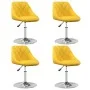 Sillas de comedor giratorias 4 uds terciopelo amarillo mostaza de , Sillas de comedor - Ref: Foro24-3088765, Precio: 188,40 €...