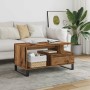 Mesa de centro madera ingeniería madera envejecida 90x49x45 cm de , Mesas de centro - Ref: Foro24-857454, Precio: 86,66 €, De...