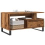 Mesa de centro madera ingeniería madera envejecida 90x49x45 cm de , Mesas de centro - Ref: Foro24-857454, Precio: 86,66 €, De...