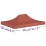 Techo de carpa para celebraciones color terracota 4x3m 270g/m² de vidaXL, Cubiertas para carpas y cenadores - Ref: Foro24-315...