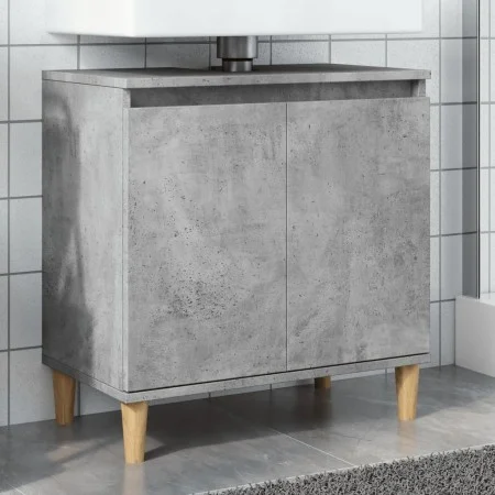 Mueble de lavabo madera contrachapada gris hormigón 58x33x60cm de , Tocadores de baño - Ref: Foro24-857113, Precio: 47,92 €, ...