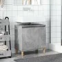 Mueble de lavabo madera contrachapada gris hormigón 58x33x60cm de , Tocadores de baño - Ref: Foro24-857113, Precio: 47,92 €, ...