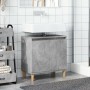 Mueble de lavabo madera contrachapada gris hormigón 58x33x60cm de , Tocadores de baño - Ref: Foro24-857113, Precio: 49,43 €, ...