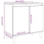 Mueble de lavabo madera contrachapada gris hormigón 58x33x60cm de , Tocadores de baño - Ref: Foro24-857113, Precio: 49,43 €, ...