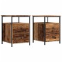 Mesitas de noche 2 uds madera ingeniería envejecida 44x45x60 cm de , Mesitas de noche - Ref: Foro24-857255, Precio: 116,51 €,...