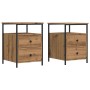 Mesitas noche 2 uds madera ingeniería roble artisan 44x45x60 cm de , Mesitas de noche - Ref: Foro24-857257, Precio: 134,66 €,...
