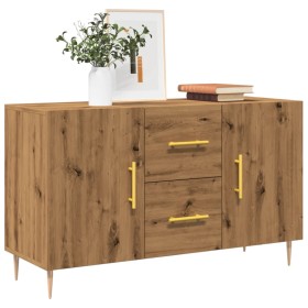 Aparador de madera de ingeniería roble artisan 100x36x60 cm de , Aparadores - Ref: Foro24-857319, Precio: 100,38 €, Descuento: %