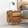 Mesita de noche madera ingeniería madera envejecida 40x35x50 cm de , Mesitas de noche - Ref: Foro24-857416, Precio: 47,35 €, ...