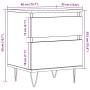 Mesita de noche madera ingeniería madera envejecida 40x35x50 cm de , Mesitas de noche - Ref: Foro24-857416, Precio: 47,35 €, ...
