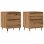 Mesitas de noche 2 uds madera roble artisian 40x35x50 cm de , Mesitas de noche - Ref: Foro24-857399, Precio: 101,60 €, Descue...