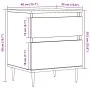 Mesitas de noche 2 uds madera roble artisian 40x35x50 cm by , Nightstands - Ref: Foro24-857399, Price: 99,73 €, Discount: %