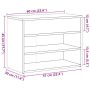 Banco zapatero madera ingeniería madera envejecida 60x30x45 cm de , Zapateros y organizadores de calzado - Ref: Foro24-856754...