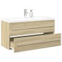Set de muebles de baño 2 pzas madera contrachapada roble Sonoma de , Muebles de baño - Ref: Foro24-3325048, Precio: 309,58 €,...