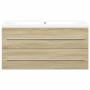 Set de muebles de baño 2 pzas madera contrachapada roble Sonoma de , Muebles de baño - Ref: Foro24-3325048, Precio: 309,58 €,...