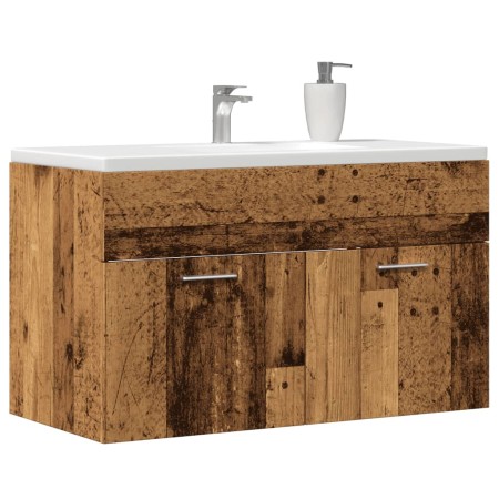 Mueble de lavabo madera de ingeniería envejecida 80x38,5x46 cm de , Muebles de baño - Ref: Foro24-856211, Precio: 54,35 €, De...