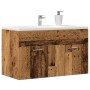 Mueble de lavabo madera de ingeniería envejecida 80x38,5x46 cm de , Muebles de baño - Ref: Foro24-856211, Precio: 54,35 €, De...