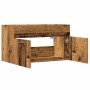 Mueble de lavabo madera de ingeniería envejecida 80x38,5x46 cm de , Muebles de baño - Ref: Foro24-856211, Precio: 54,35 €, De...