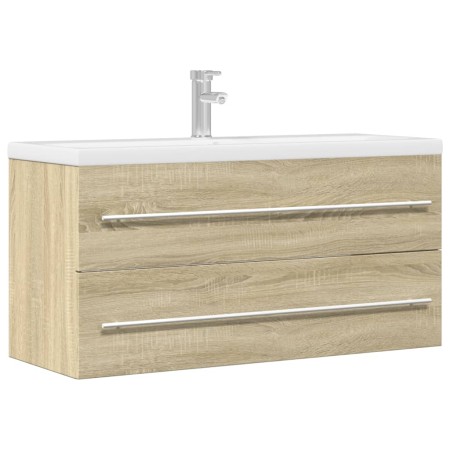 Armario para lavab contrachapada color roble 100x38,5x48 cm de , Muebles de baño - Ref: Foro24-856232, Precio: 66,72 €, Descu...