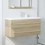 Armario para lavab contrachapada color roble 100x38,5x48 cm de , Muebles de baño - Ref: Foro24-856232, Precio: 66,72 €, Descu...