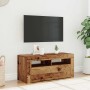 Mueble TV luces LED madera ingeniería envejecida 90x35x40 cm de , Muebles TV - Ref: Foro24-856321, Precio: 72,48 €, Descuento: %