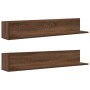Estantes de pared 2 uds madera roble marrón 100x16,5x16,5 cm de , Estantes y estanterías - Ref: Foro24-860046, Precio: 46,60 ...