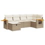 Juego de sofás jardín con cojines 6 pzas ratán sintético beige de , Conjuntos de jardín - Ref: Foro24-3325971, Precio: 479,98...