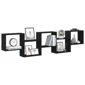 Estante cubo de pared 5 compartimentos madera ingeniería negro de , Estantes y estanterías - Ref: Foro24-859996, Precio: 62,5...