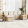 Juego de sofás jardín con cojines 6 pzas ratán sintético beige by , Garden sets - Ref: Foro24-3325999, Price: 438,56 €, Disco...