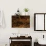 Mueble de pared baño madera ingeniería roble ahumado 60x25x40cm de , Tocadores de baño - Ref: Foro24-860071, Precio: 47,19 €,...