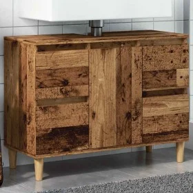 Mueble de lavabo madera ingeniería envejecida 80x33x60 cm by , bathroom vanities - Ref: Foro24-857126, Price: 87,91 €, Discou...