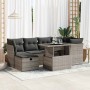 Set de sofás de jardín 7 pzas con cojines ratán sintético gris de , Conjuntos de jardín - Ref: Foro24-3327780, Precio: 498,13...
